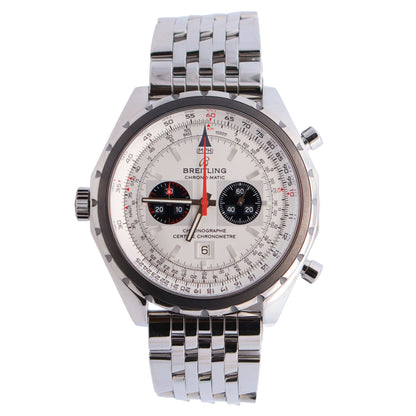 Breitling Chrono-Matic 44mm White Dial Watch Ref# A41360 - Happy Jewelers Fine Jewelry Lifetime Warranty