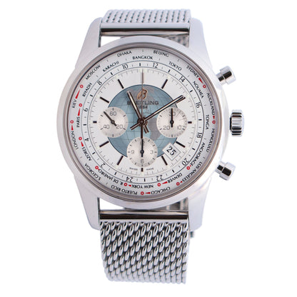 Breitling Transocean 46mm White Dial Watch Ref# AB0510 - Happy Jewelers Fine Jewelry Lifetime Warranty