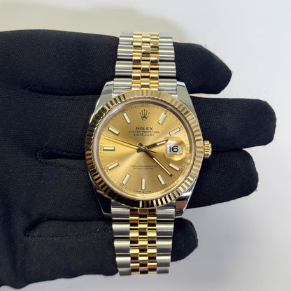 Rolex Datejust 41mm Champagne Dial Watch Ref# 126333 - Happy Jewelers Fine Jewelry Lifetime Warranty