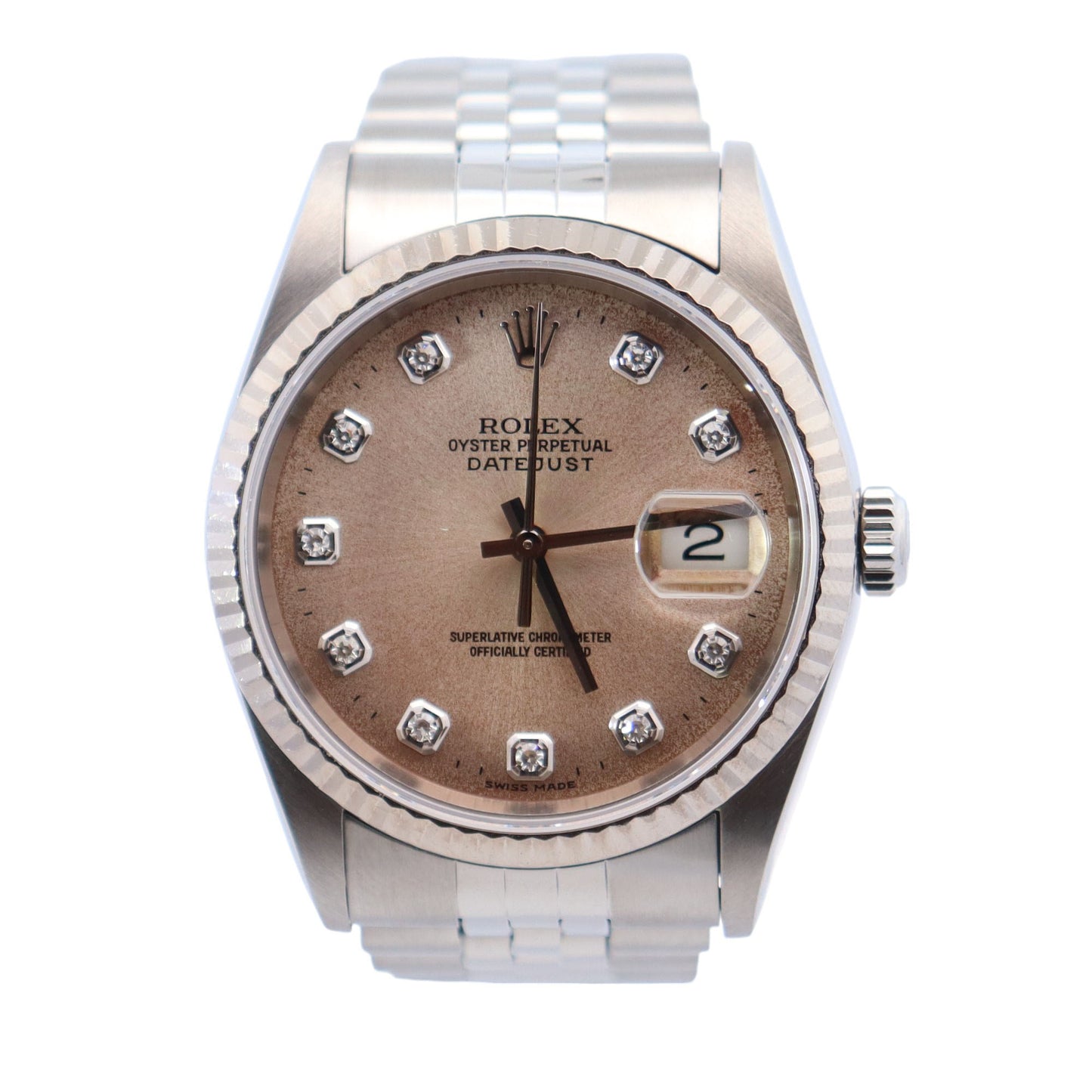 Rolex Datejust 36mm Silver Dial Watch Ref# 16234