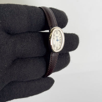 Cartier Baignoire 18mm Ivory Dial Watch Ref# W15189L2