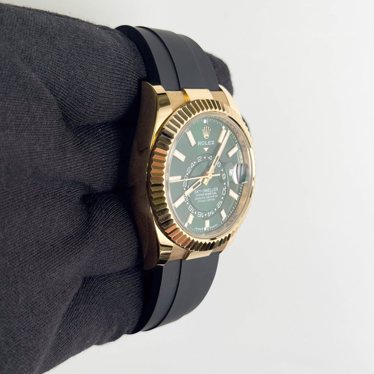 Rolex Sky-Dweller 42mm Green Dial Watch Ref# 336238