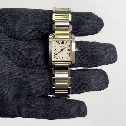 Cartier Tank Stainless Steel 20mm Ivory Dial Watch Ref# W51008Q3 - Happy Jewelers Fine Jewelry Lifetime Warranty