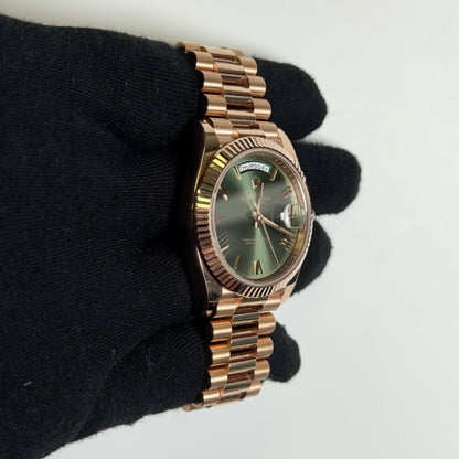 Rolex Day-Date 40mm Olive Dial Watch Ref# 228235 - Happy Jewelers Fine Jewelry Lifetime Warranty