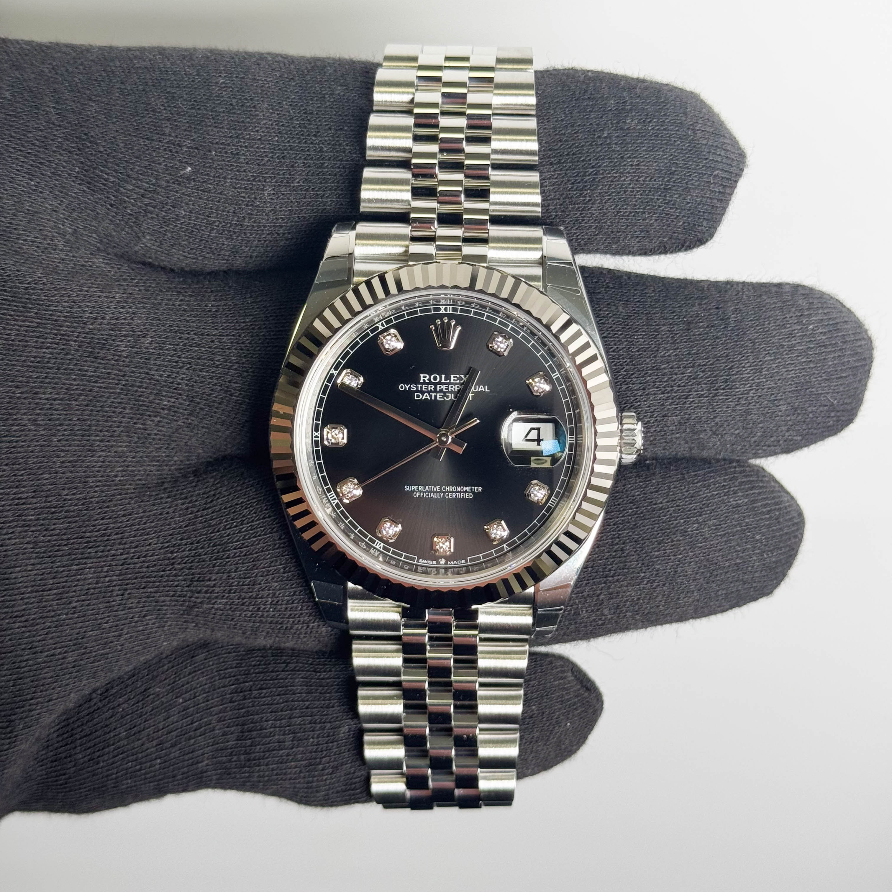 Rolex Datejust 41mm Black Dial Watch Ref# 126334 - Happy Jewelers Fine Jewelry Lifetime Warranty