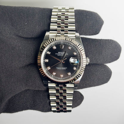 Rolex Datejust 41mm Black Dial Watch Ref# 126334 - Happy Jewelers Fine Jewelry Lifetime Warranty