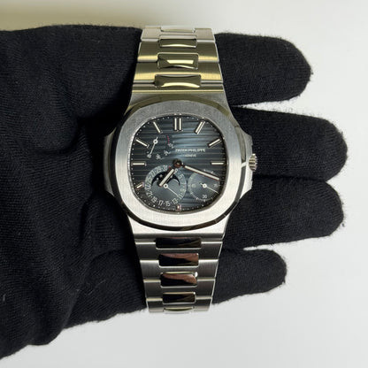 Patek Philippe Nautilus 40.5mm Blue Dial Watch Ref# 5712/1A-001 - Happy Jewelers Fine Jewelry Lifetime Warranty