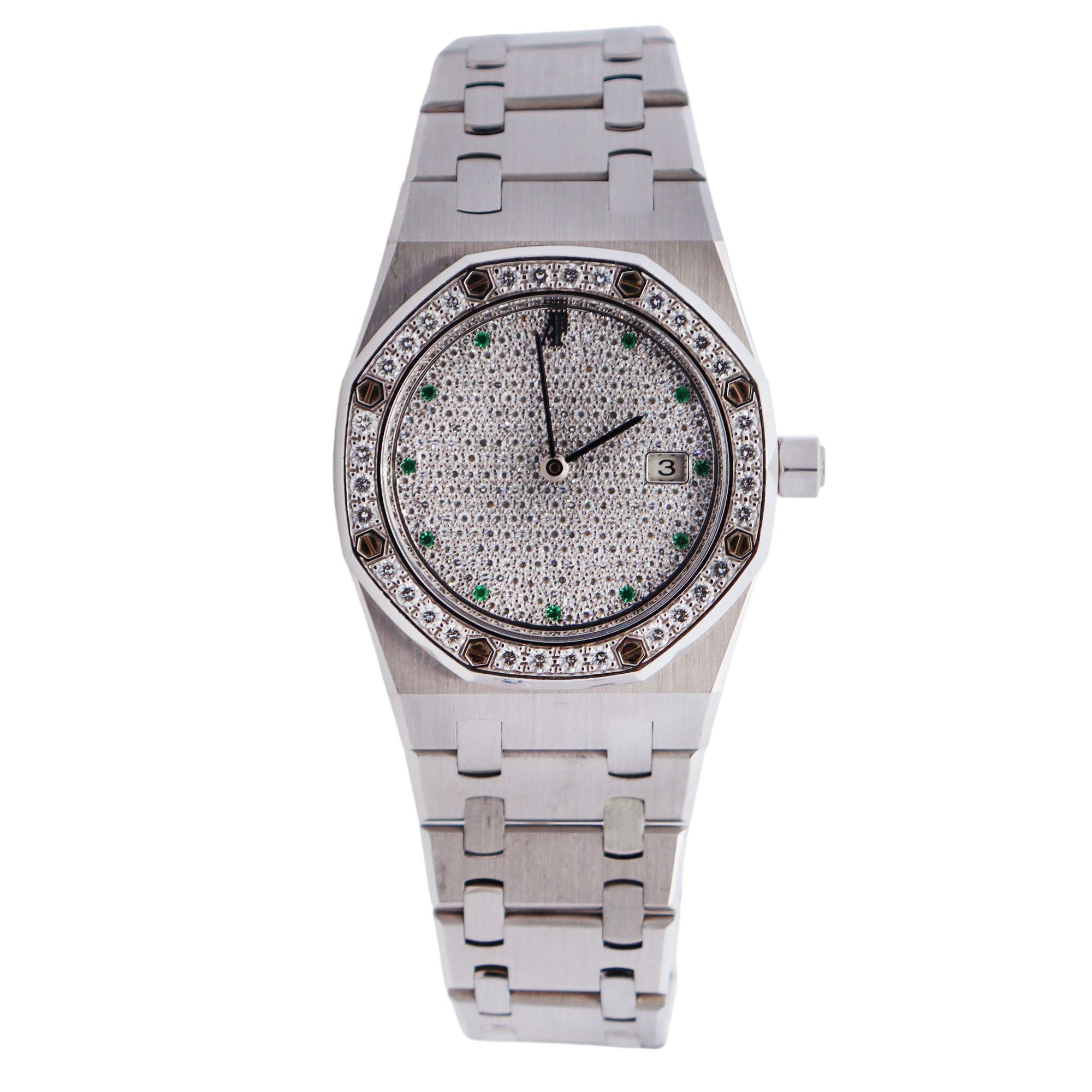 Audemars Piguet Royal Oak 34mm Pave Dial Watch Ref# 15054BC.ZZ