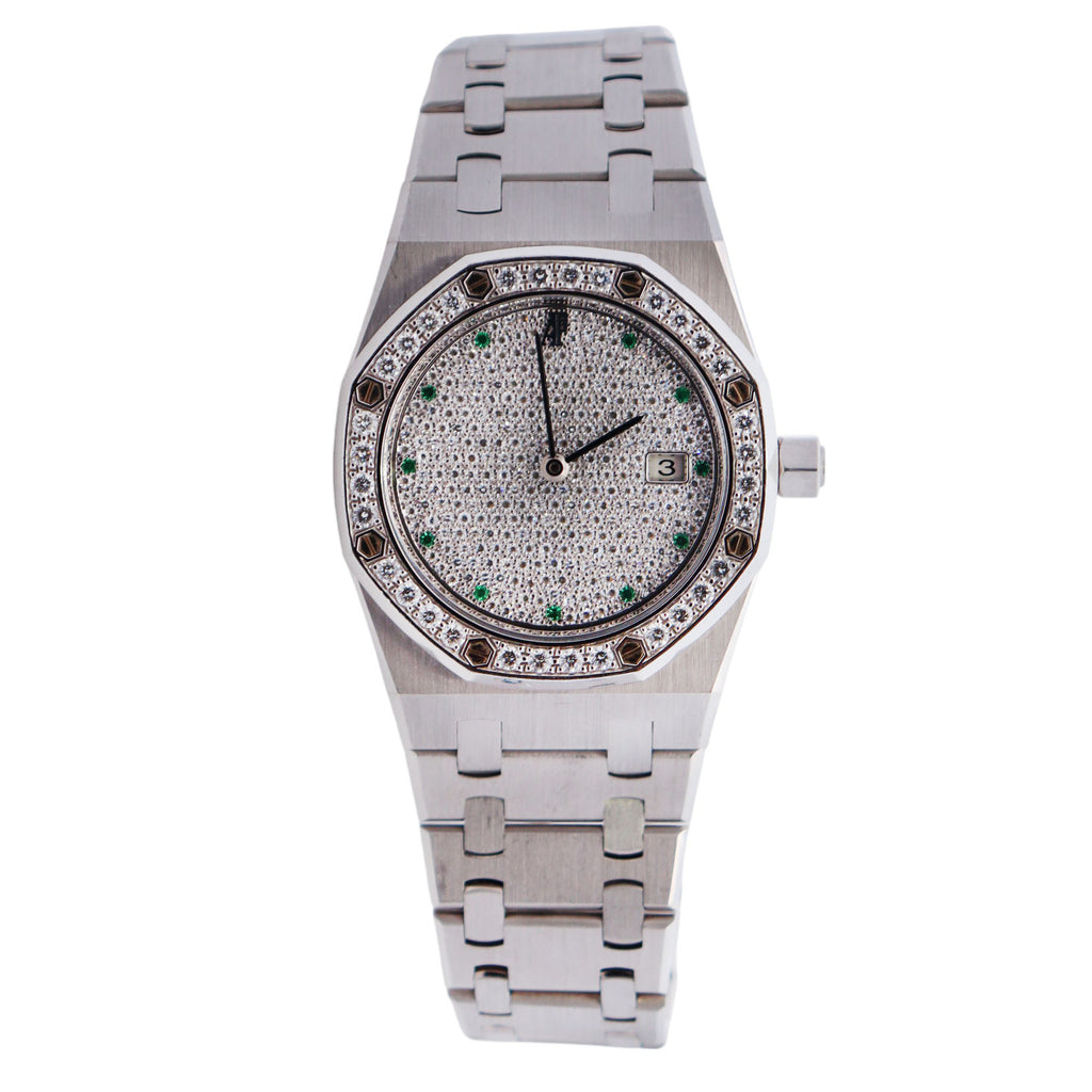Audemars Piguet Royal Oak 34mm Pave Dial Watch Ref# 15054BC.ZZ