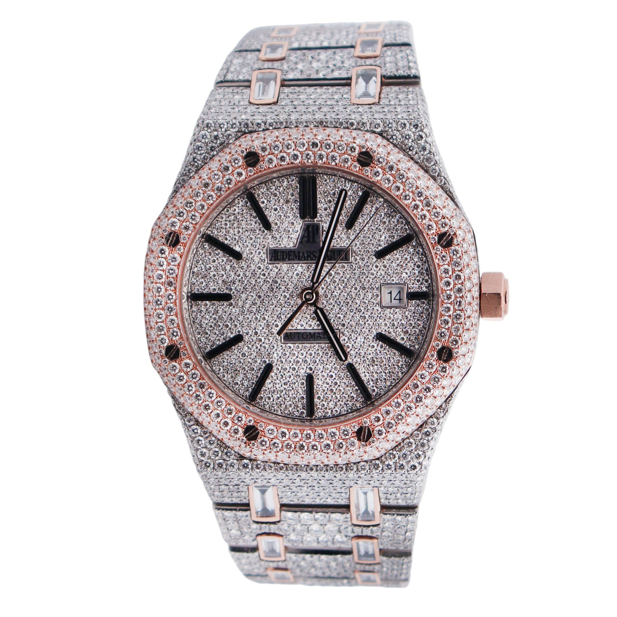Audemars Piguet Royal Oak 41mm Pave Dial Watch - Happy Jewelers Fine Jewelry Lifetime Warranty