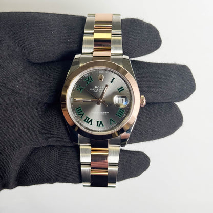 Rolex Datejust 41mm Wimbledon Dial Watch Ref# 126301