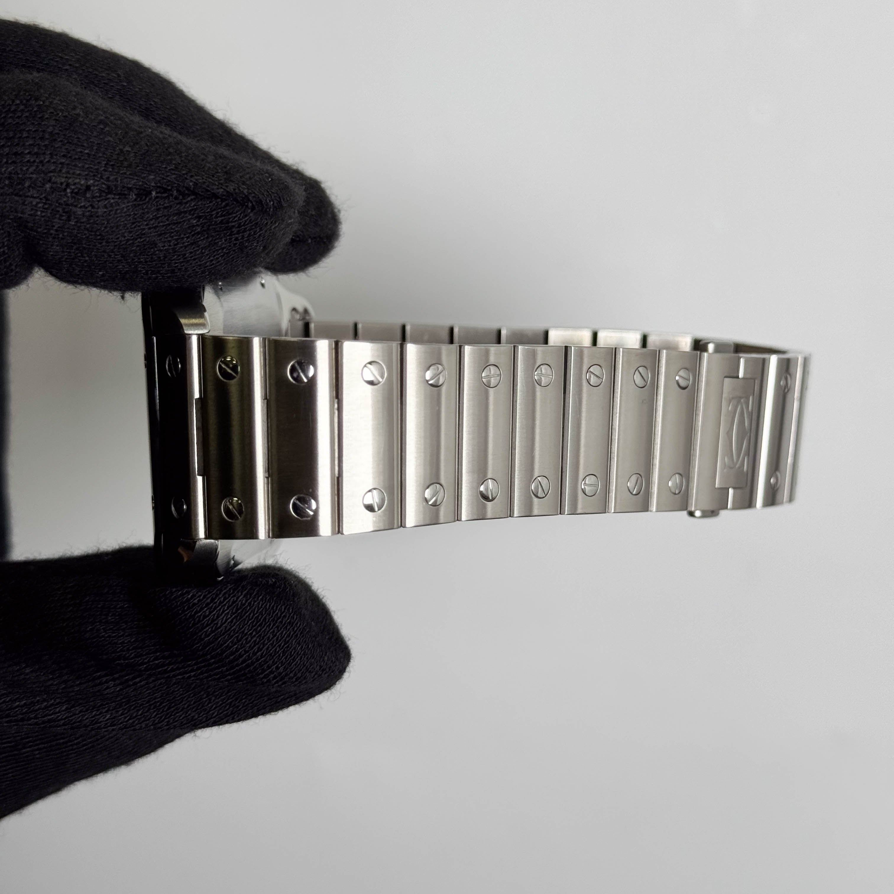 Cartier Santos Stainless Steel 40mm Blue Dial Watch Ref# WSSA0071