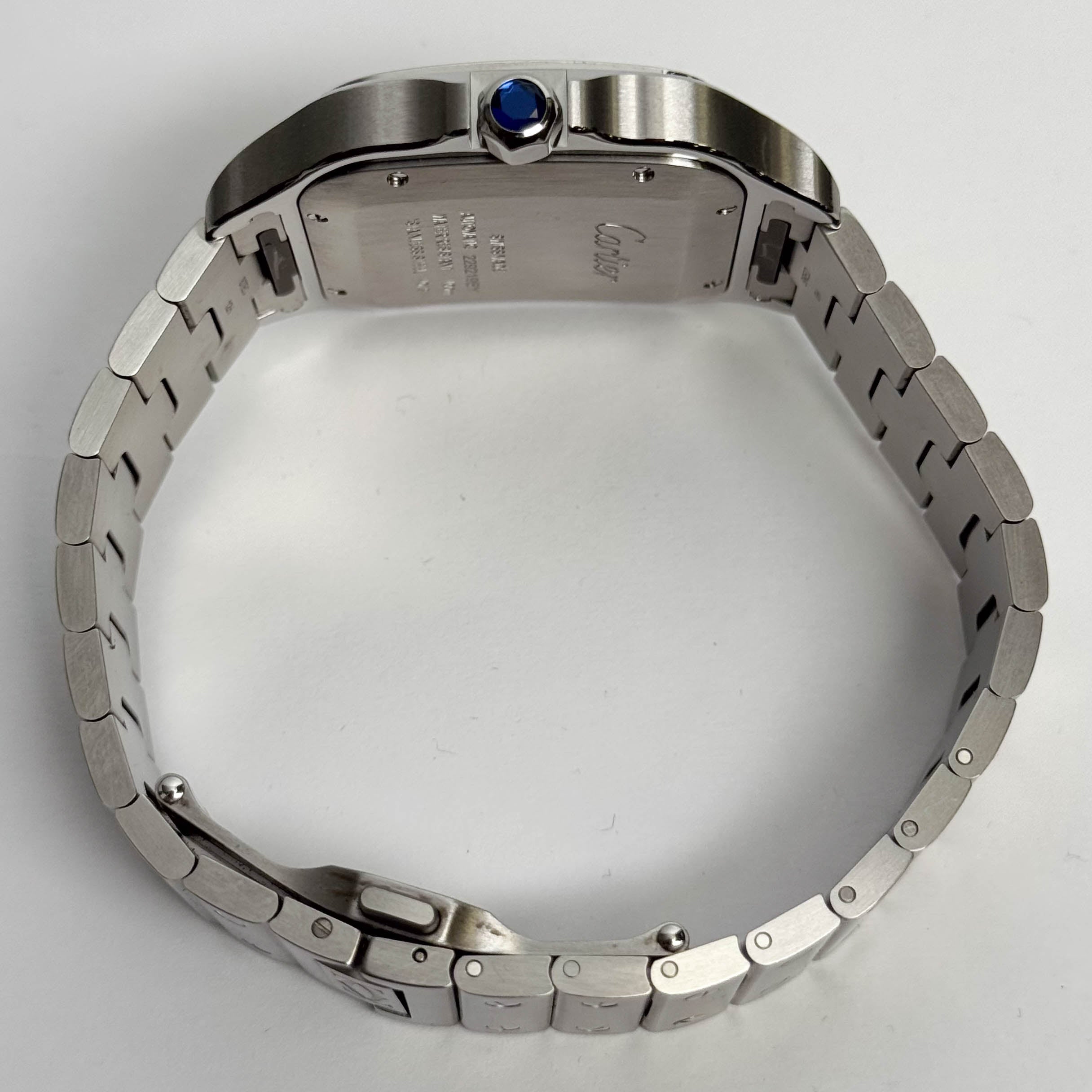 Cartier Santos Stainless Steel 40mm Blue Dial Watch Ref# WSSA0071