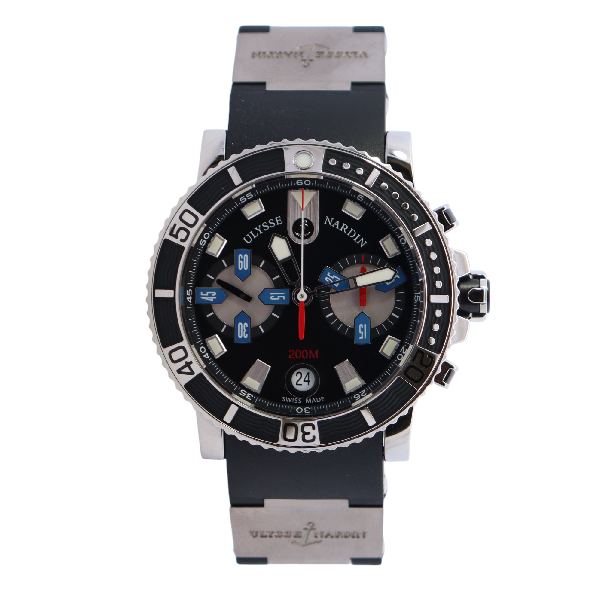 Ulysse Nardin Maxi 42mm Black Dial Ref# 8003-102-3/92 - Happy Jewelers Fine Jewelry Lifetime Warranty