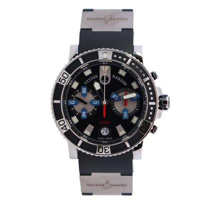 Ulysse Nardin Maxi 42mm Black Dial Ref# 8003-102-3/92 - Happy Jewelers Fine Jewelry Lifetime Warranty