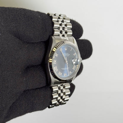 Rolex Datejust 36mm Blue Dial Watch Ref# 16234