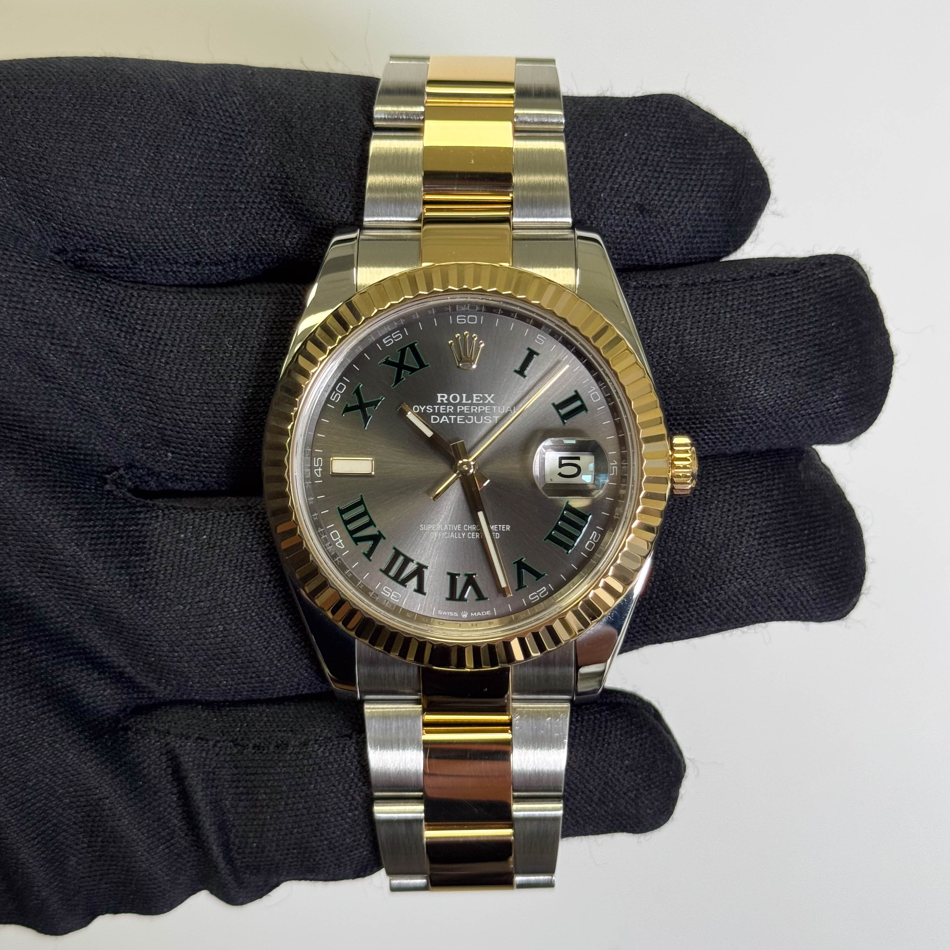 Rolex Datejust 41mm Wimbledon Dial Watch Ref# 126333