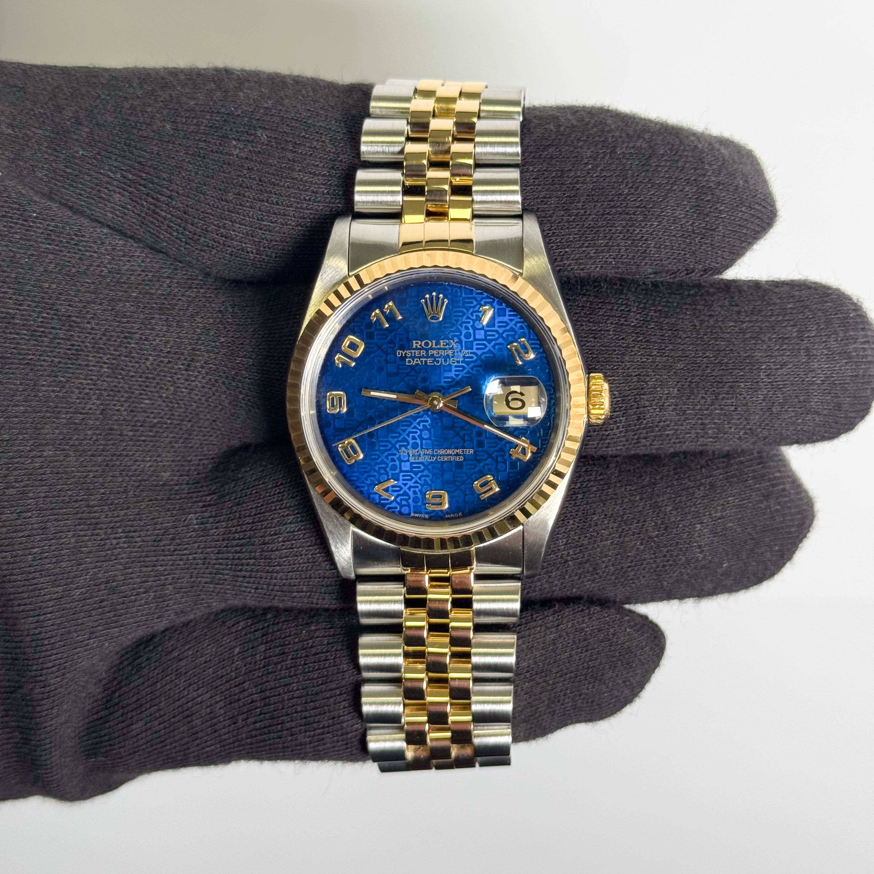 Rolex Datejust 36mm Blue Dial Watch Ref# 16233