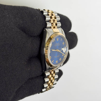 Rolex Datejust 36mm Blue Dial Watch Ref# 16233