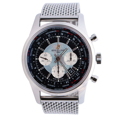 Breitling Transocean 46mm Black Dial Watch Ref# AB0510 - Happy Jewelers Fine Jewelry Lifetime Warranty