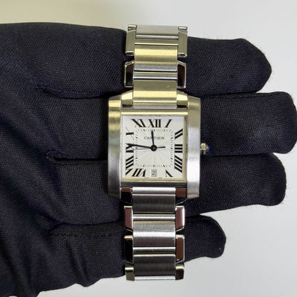 Cartier Tank 28mm White Dial Watch Ref# W51002Q3