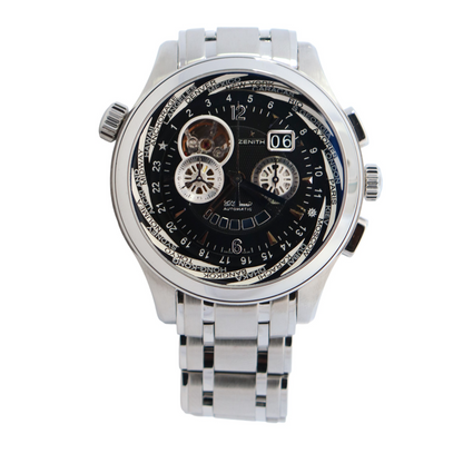 Zenith El Primero 46mm Black Dial Watch Ref# 03.0520.4037 - Happy Jewelers Fine Jewelry Lifetime Warranty