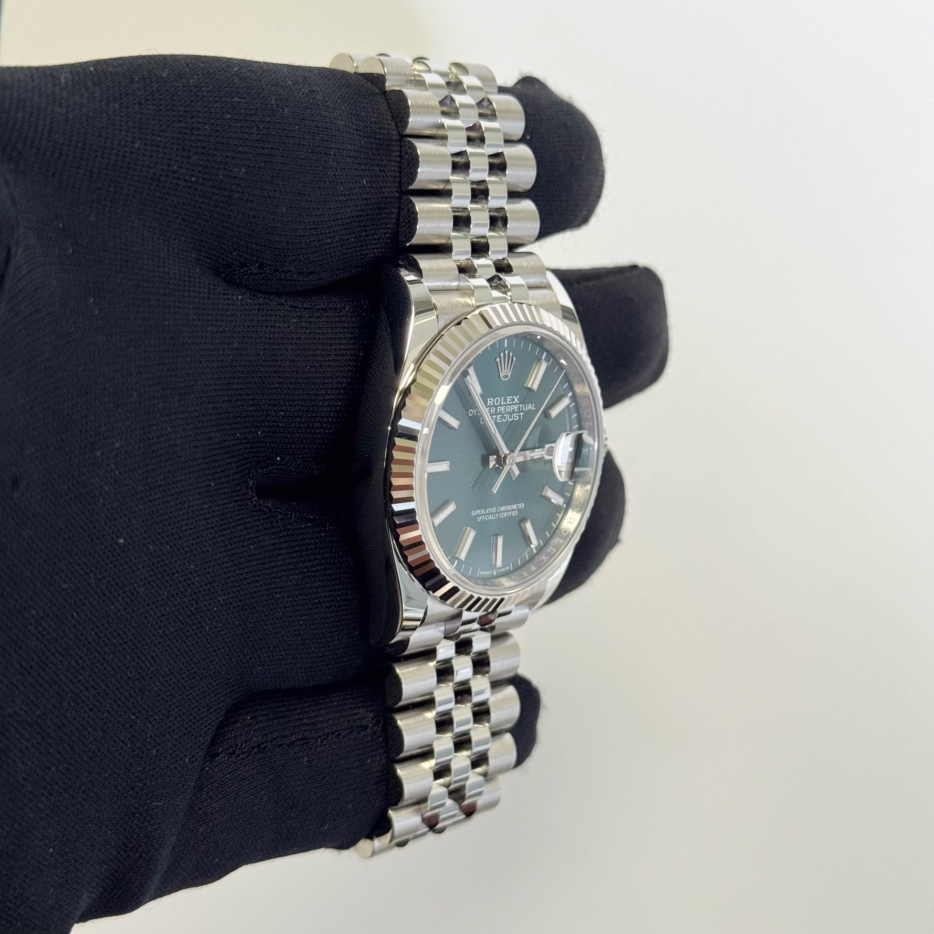 Rolex Datejust 36mm Mint Green Dial Watch Ref# 126234 - Happy Jewelers Fine Jewelry Lifetime Warranty