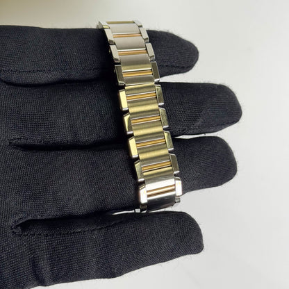 Cartier Tank Francaise 20mm Two Tone Stainless Steel Rose Gold Pink MOP Dial Watch Ref# W51027Q4 - Happy Jewelers Fine Jewelry Lifetime Warranty