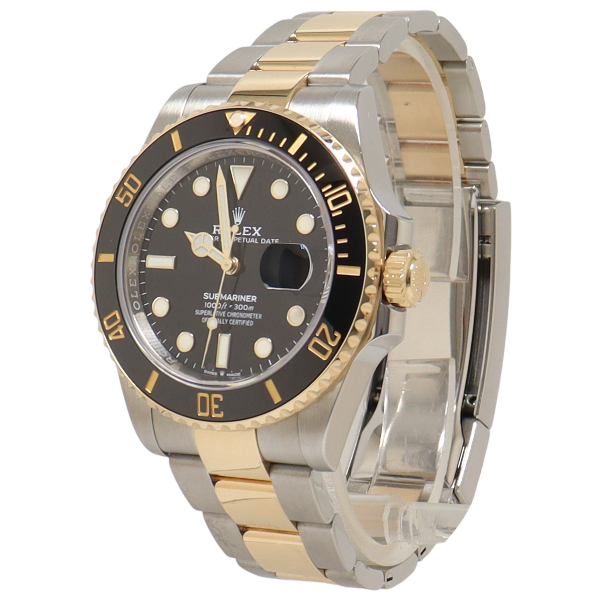 Rolex Submariner Two Tone Yellow Gold & Steel 41mm Black Dot Dial Watch Reference#: 126613LN - Happy Jewelers Fine Jewelry Lifetime Warranty