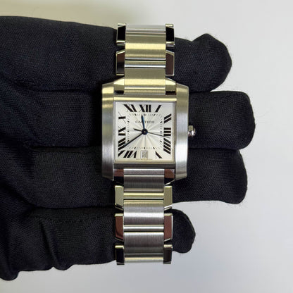 Cartier Tank 28mm White Dial Watch Ref# W51002Q3