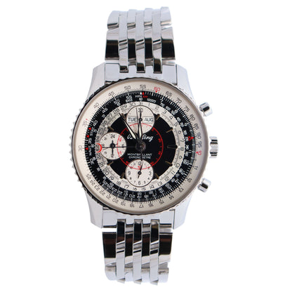 Breitling Montbrillant 43mm Black/Silver Dial Watch Ref# A21330 - Happy Jewelers Fine Jewelry Lifetime Warranty