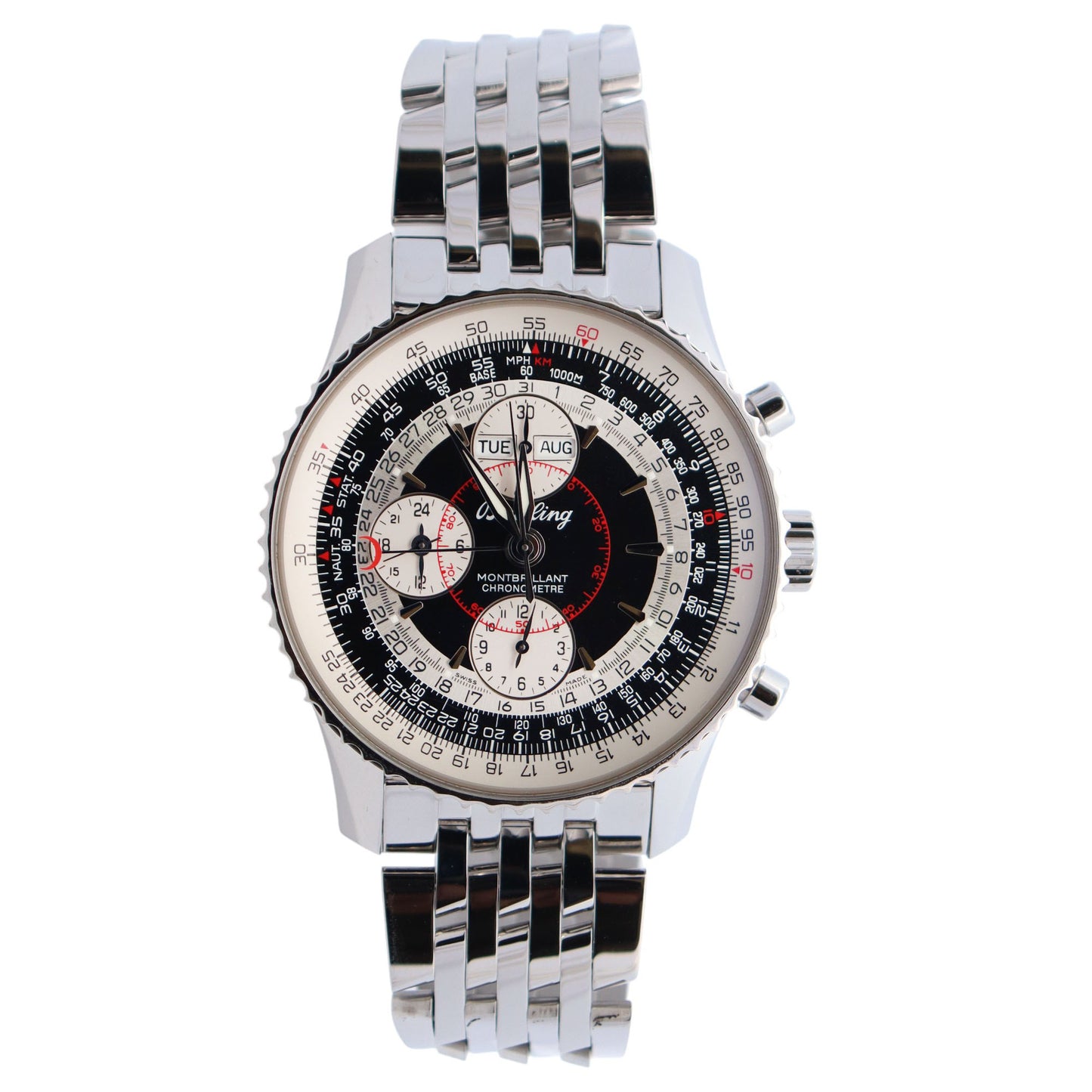 Breitling Montbrillant 43mm Black/Silver Dial Watch Ref# A21330