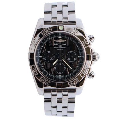 Breitling Chronomat 44mm Black Dial Watch Ref# AB0110 - Happy Jewelers Fine Jewelry Lifetime Warranty