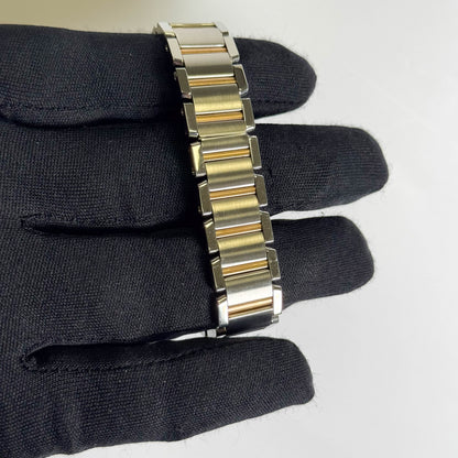 Cartier Tank Francaise 20mm Two Tone Stainless Steel Rose Gold Pink MOP Dial Watch Ref# W51027Q4 - Happy Jewelers Fine Jewelry Lifetime Warranty