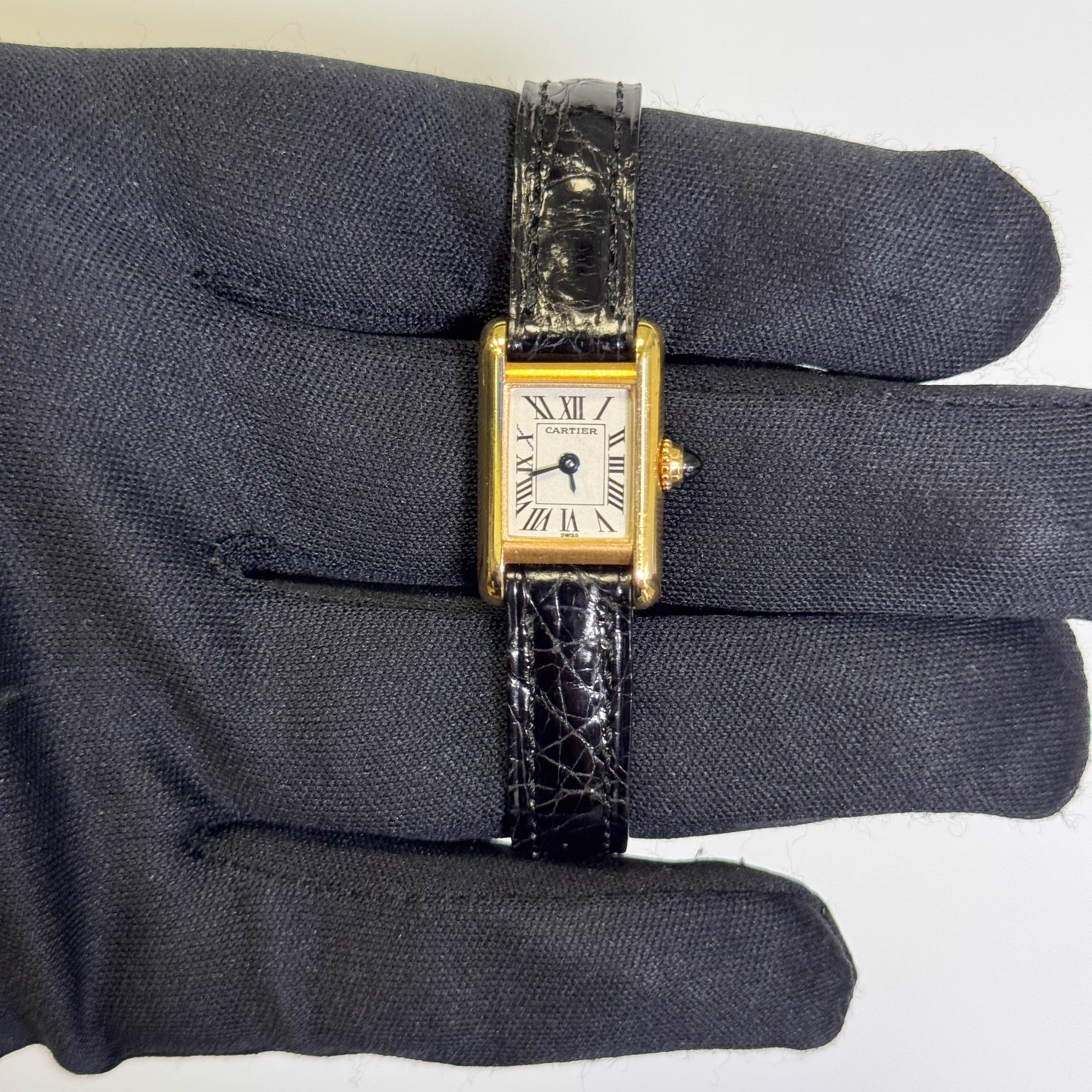 Cartier Mini Tank 15mm White Dial Watch Ref# W1501856