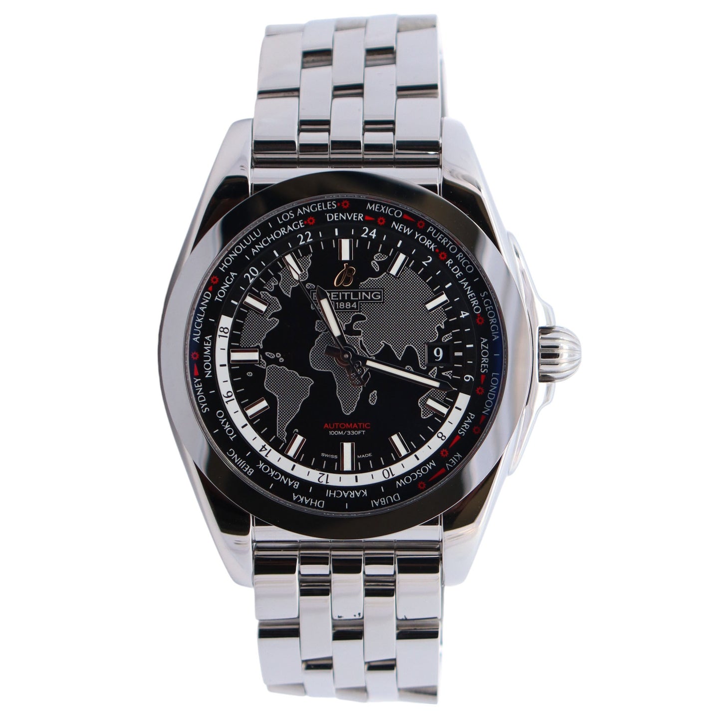 Breitling galactic 44mm Black Dial Watch Ref# WB3510