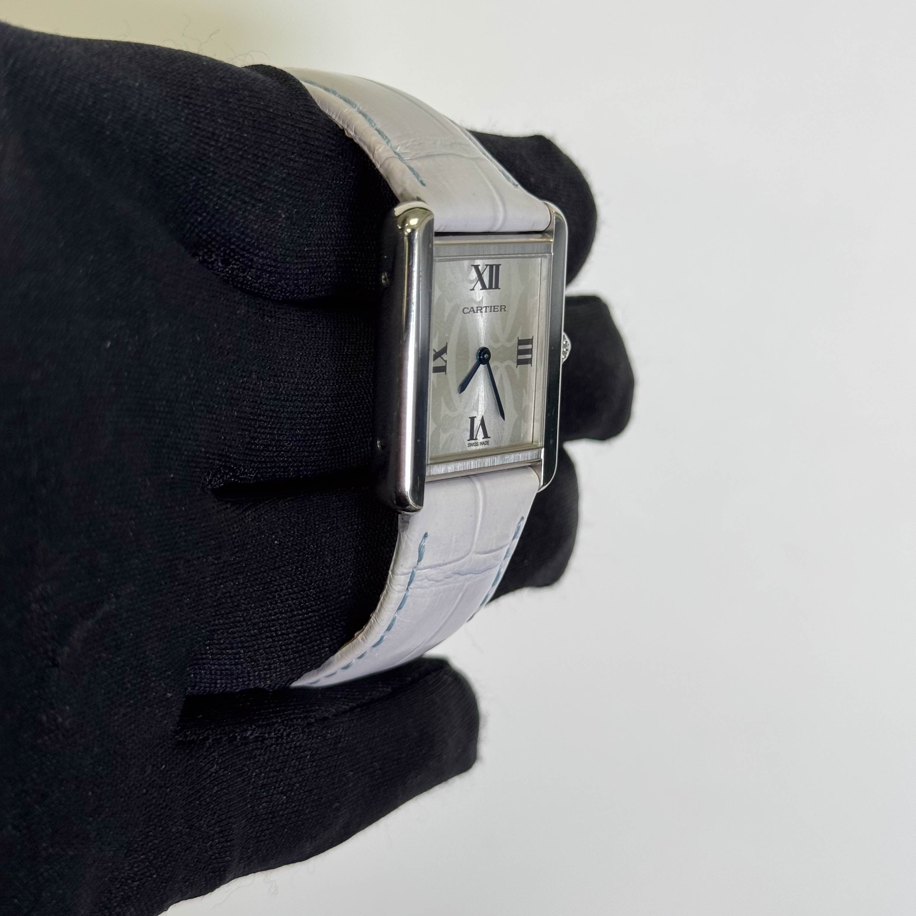 Cartier Tank Solo 24mm Silver Dial Watch Ref# W1019555