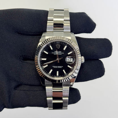 Rolex Datejust 41mm Black Dial Watch Ref# 126334 - Happy Jewelers Fine Jewelry Lifetime Warranty