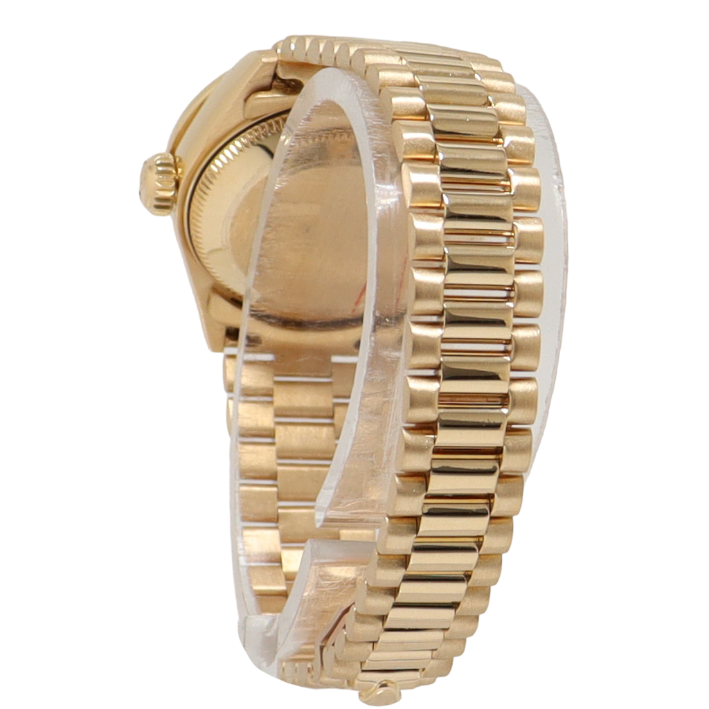 Rolex Datejust Yellow Gold 26mm Silver Diamond Dial Watch Reference#: 69168 - Happy Jewelers Fine Jewelry Lifetime Warranty