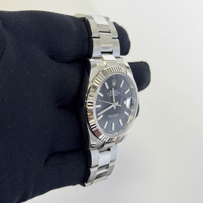 Rolex Datejust 41mm Black Dial Watch Ref# 126334 - Happy Jewelers Fine Jewelry Lifetime Warranty