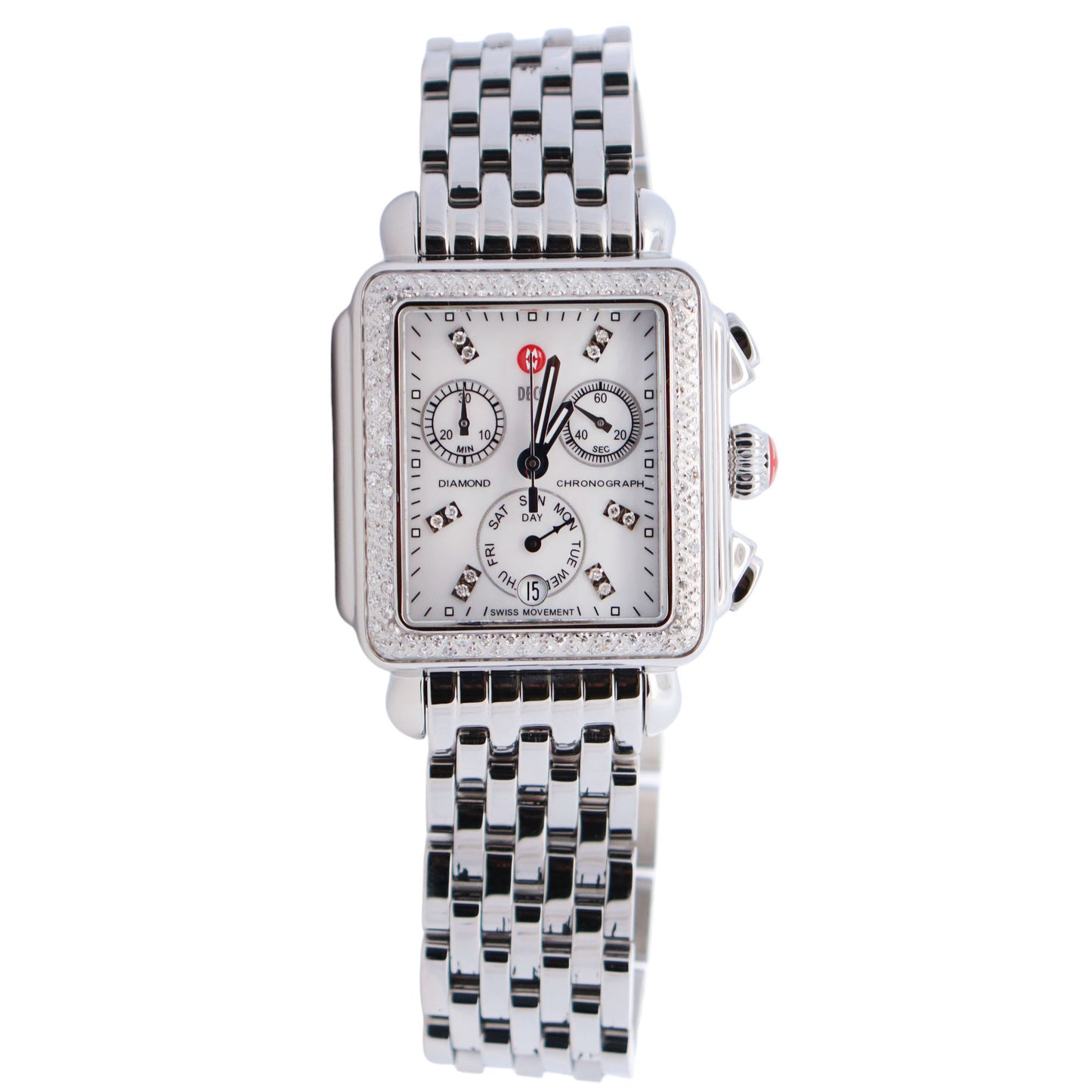 Michele Deco 33mm White Dial Watch Ref# MW06P01A1046