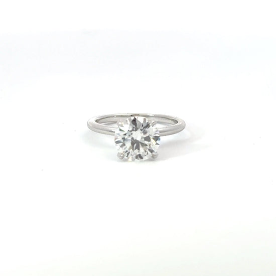 2.00-2.99 Round Brilliant Lab Created Diamond Solitaire Engagement Ring - Happy Jewelers Fine Jewelry Lifetime Warranty