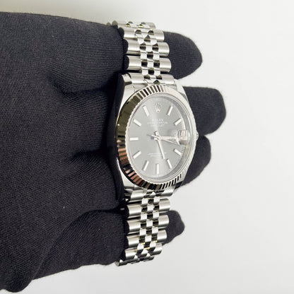 Rolex Datejust 41mm Rhodium Dial Watch Ref# 126334