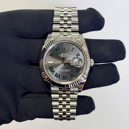 Rolex Datejust 41mm Wimbledon Dial Watch Ref# 126334 - Happy Jewelers Fine Jewelry Lifetime Warranty