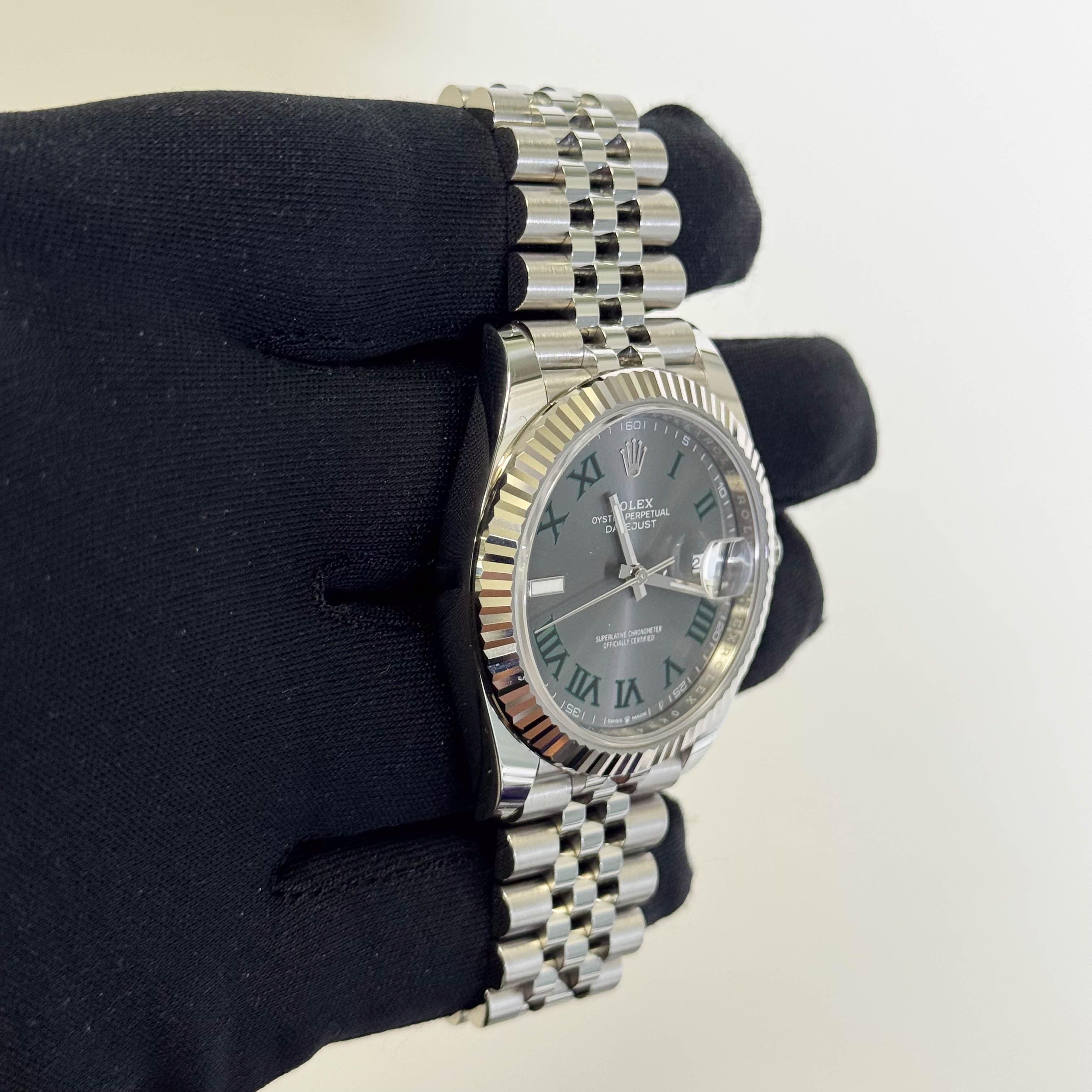 Rolex Datejust 41mm Wimbledon Dial Watch Ref# 126334 - Happy Jewelers Fine Jewelry Lifetime Warranty
