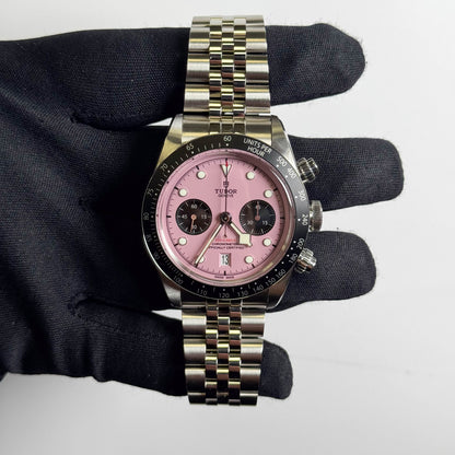 Tudor Black Bay 41mm Pink Dial Watch Ref# 79360N - Happy Jewelers Fine Jewelry Lifetime Warranty