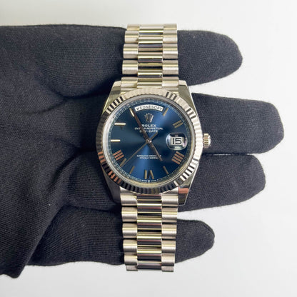 Rolex Day-Date 40mm Blue Dial Watch Ref# 228239
