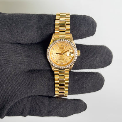 Rolex Datejust 26mm Champagne Dial Watch Ref# 69178 - Happy Jewelers Fine Jewelry Lifetime Warranty