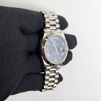 Rolex Day-Date 40mm Blue Dial Watch Ref# 228239