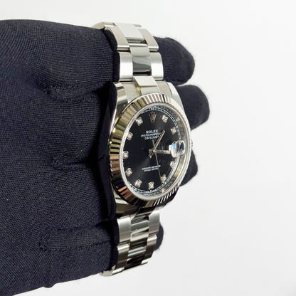 Rolex Datejust 41mm Black Dial Watch Ref# 126334 - Happy Jewelers Fine Jewelry Lifetime Warranty